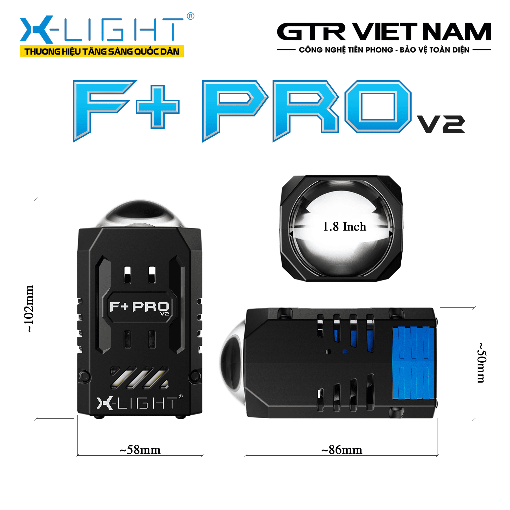 ĐÈN BI LED X-LIGHT F+ PRO - THẾ HỆ THỨ 2